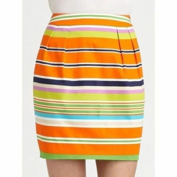 Kate Spade | Multi Color Striped Preppy Pencil Skirt Women’s Size 4 - Picture 4 of 5
